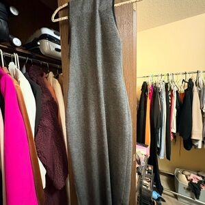 Express Charcoal Sleeveless Midi Dress